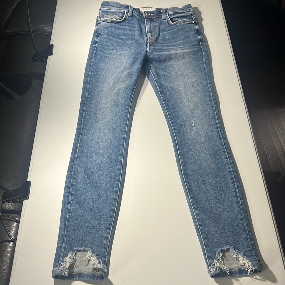 Current Elliott Stiletto Distress Hem Zayden Jeans